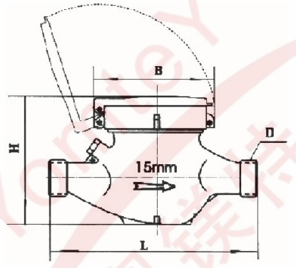 BRASS MULTI-JET ROTARY VANE WHEEL WET-DIAL TYPE COLD WATER METER LXSG-15E2 ~LXSG-50E2 BRASS MULTI-JET ROTARY VANE WHEEL WET-DIAL TYPE COLD WATER METER LXSG-15E2 ~LXSG-50E2